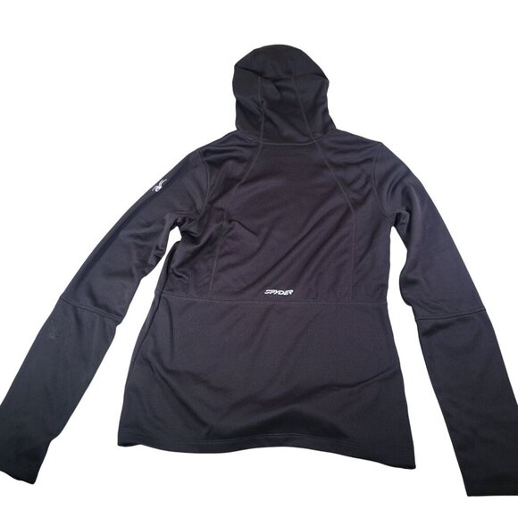 Spyder Women Black Hooded Lightweight Activewear Pullover Top Size Medium - Picture 8 of 8